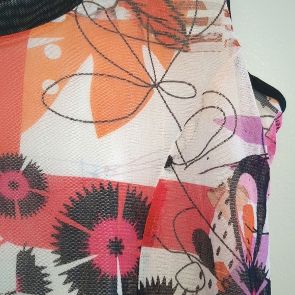 Whimsigoth Dress Women's Size 12 VTG Simon Chang Floral Lined Midi Art Deco - Picture 3 of 6